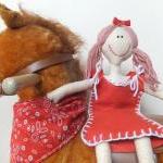 Lizzie - A Handmade Doll In Felt, Felt Doll,..